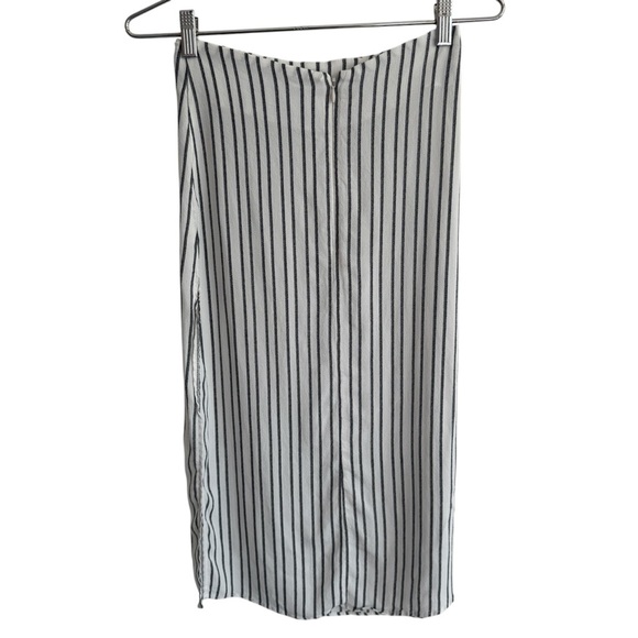 Reformation Striped Side Slit Midi Skirt, Size S - Picture 6 of 8